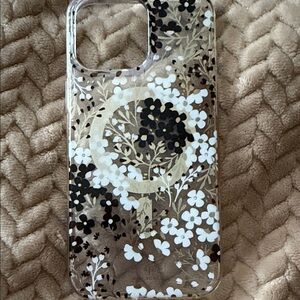 Kate Spade Black and White Floral Phone Case
